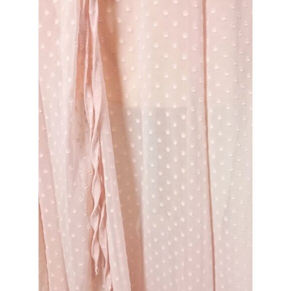 CBR Pink Swiss Dot Maxi Dress S NWT Backless Tie Back Lined Maxi Dress - Picture 10 of 12